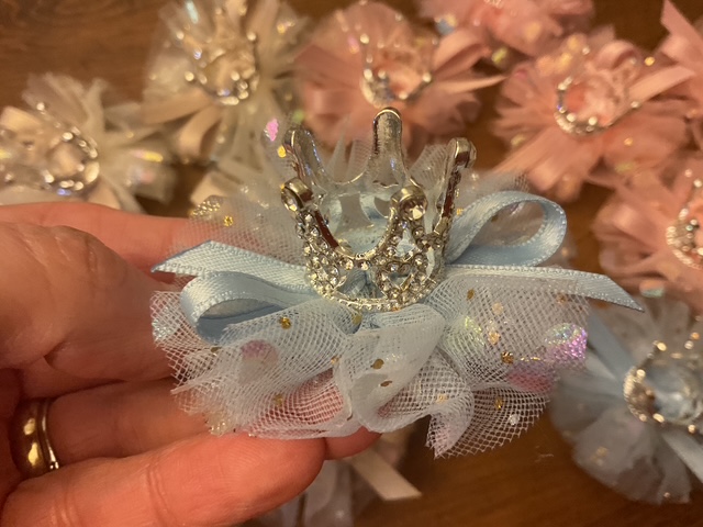 Blue Crown Hair Clip