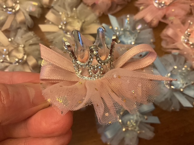 Pink Crown Hair Clip