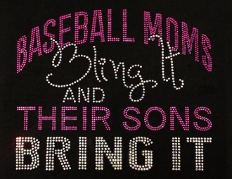 Baseball Moms Bling It Tee