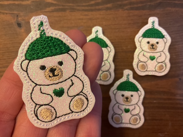 Bear Green Hat Cup Bopper Topper