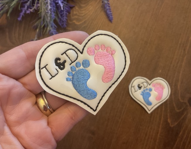 Labor and Delivery Baby Feet Heart Bopper Topper