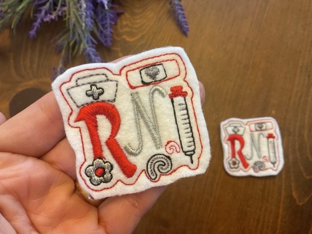 RN Nurse Red themed Bopper Topper