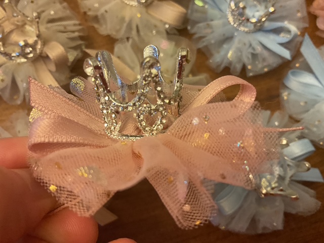 Pink Crown Hair Clip